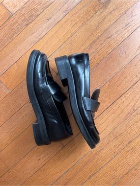Women’s Black Vegan Leather Abercrombie & Fitch Loafers